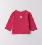 Completo bimba fucsia con t-shirt e jeans