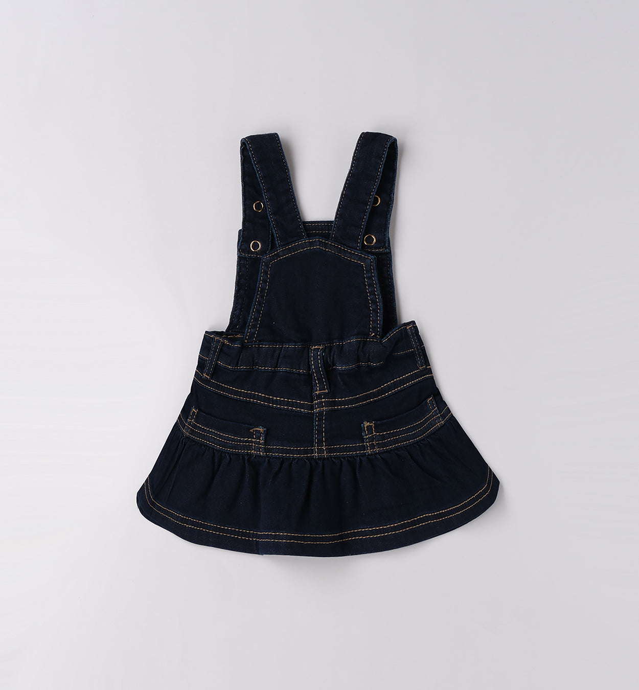 Completo bimba denim con camicia bianca