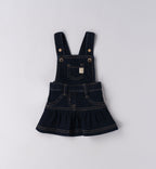 Completo bimba denim con camicia bianca