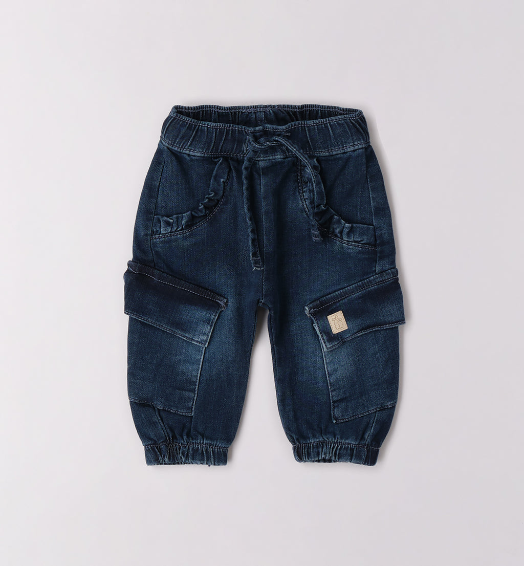 Completo bimba rosa con maglia cuore e jeans