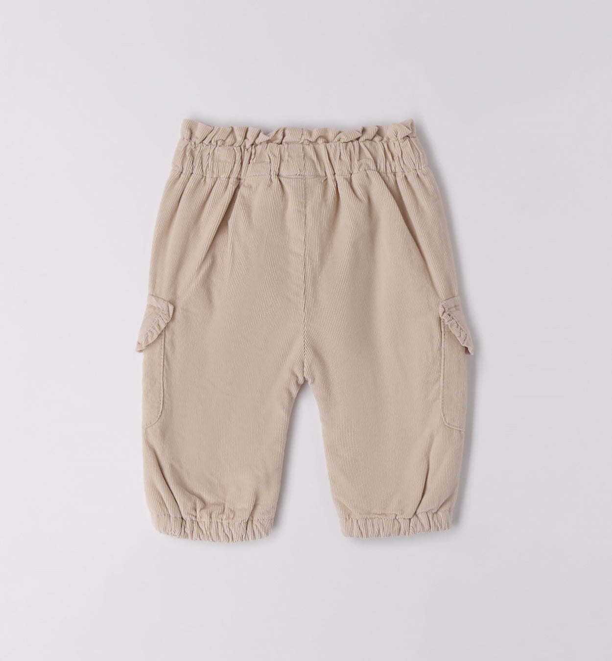 Completo bimba beige con maglia coniglietti e pantaloni