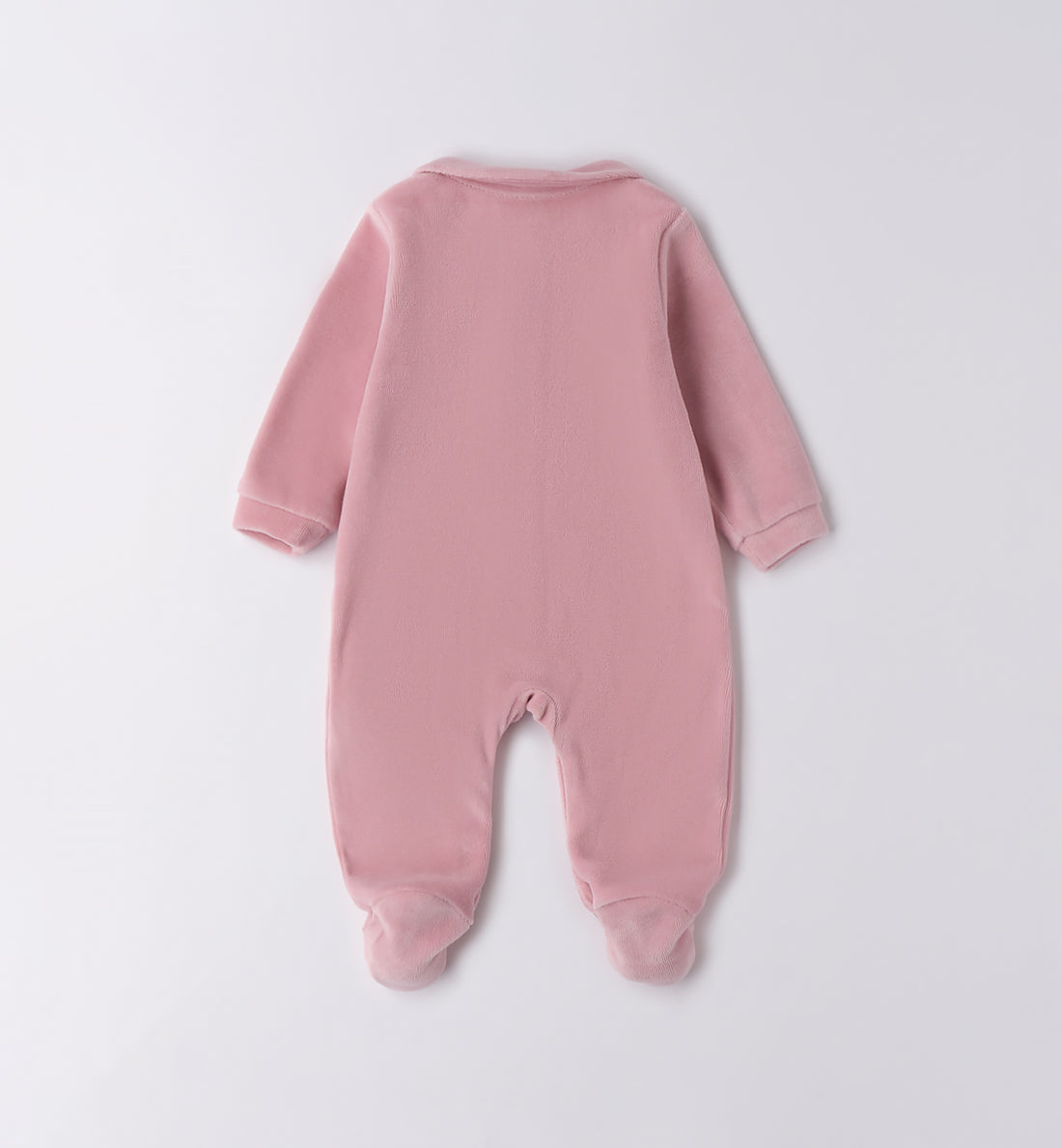 Tutina ciniglia rosa con ricami cupcake