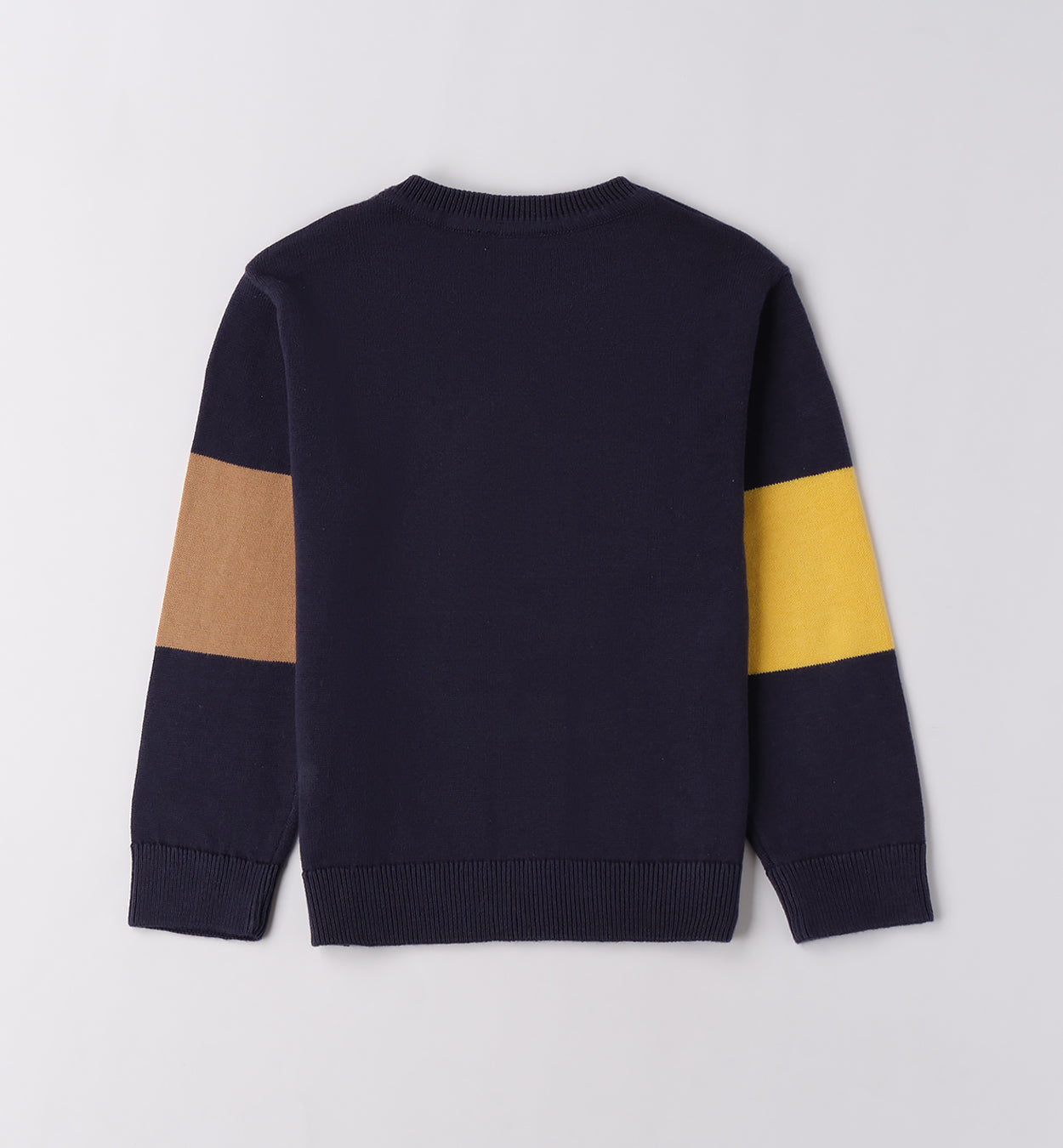 Completo bambino caldo cotone blu e cammello