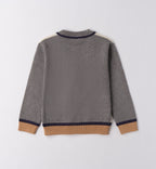 Completo bambino caldo cotone cardigan panna e grigio