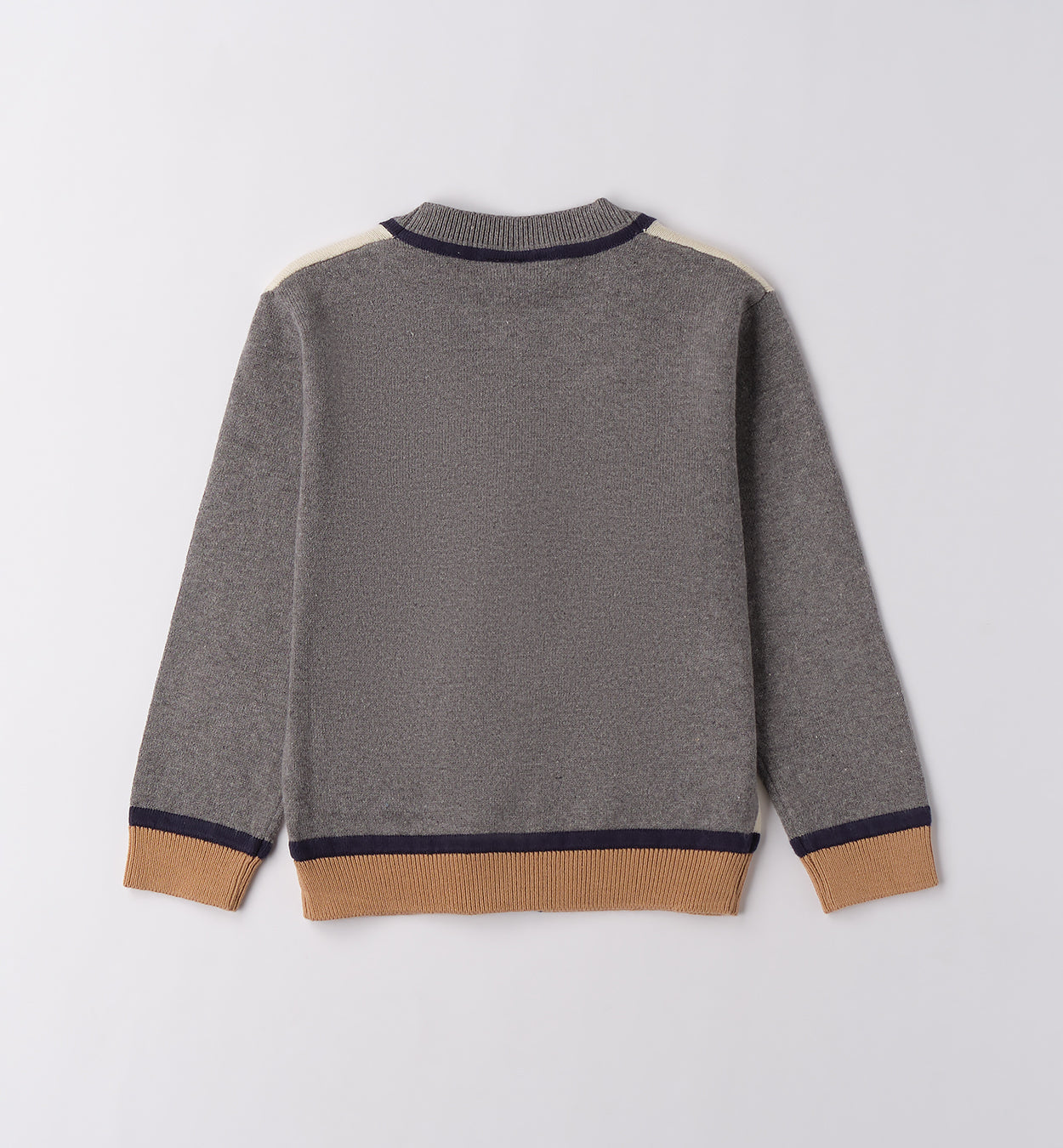 Completo bambino caldo cotone cardigan panna e grigio