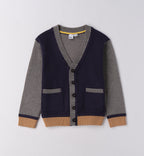 Completo bambino caldo cotone blu e grigio