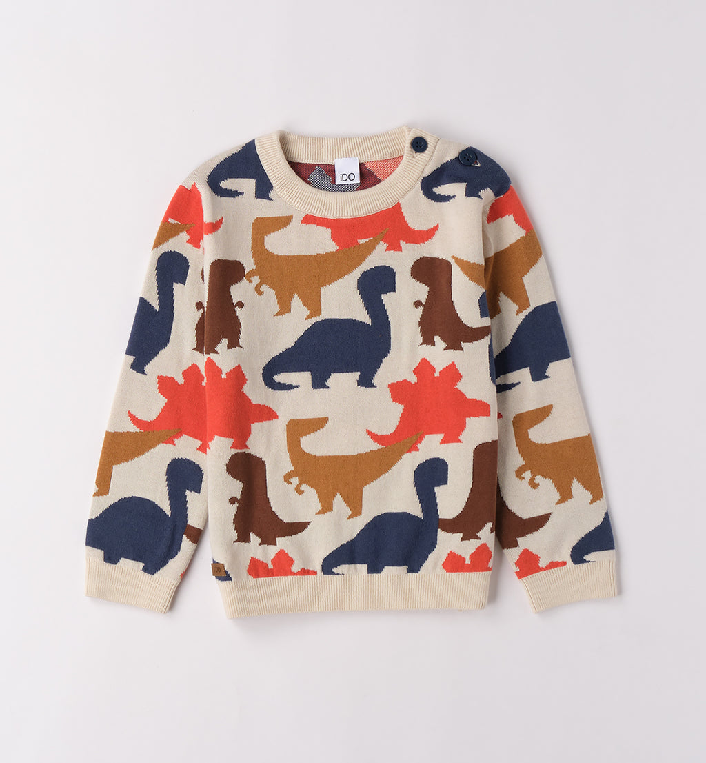 Maglia bambino dinosauri multicolor