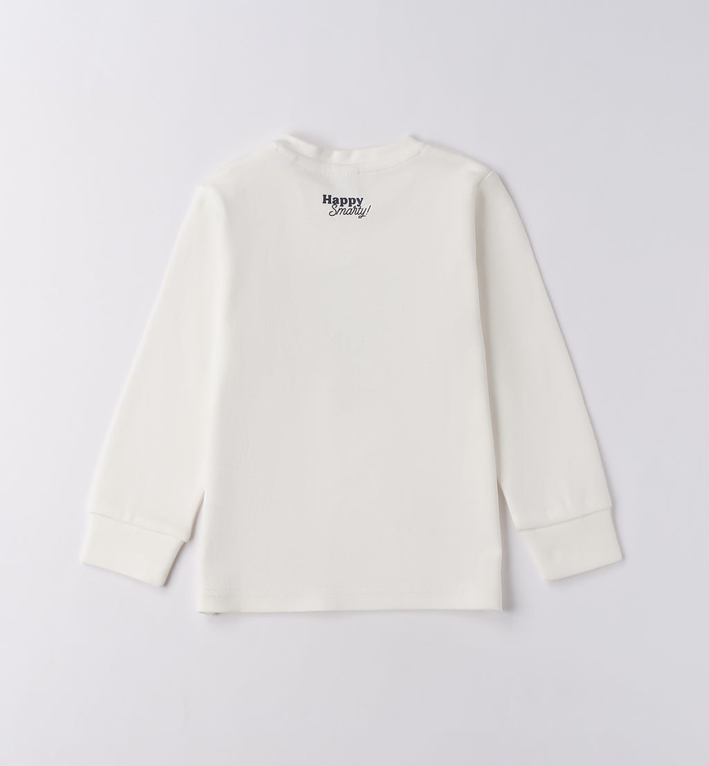 Completo bambino caldo cotone cardigan panna e grigio