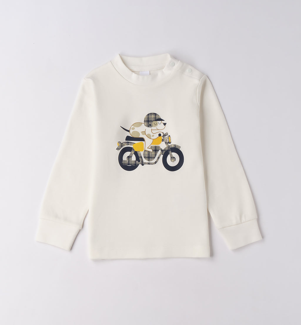 Completo bambino caldo cotone blu e grigio