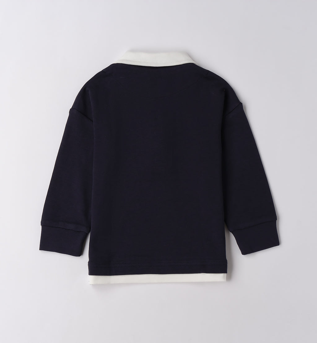 Completo bambino polo blu e jeans