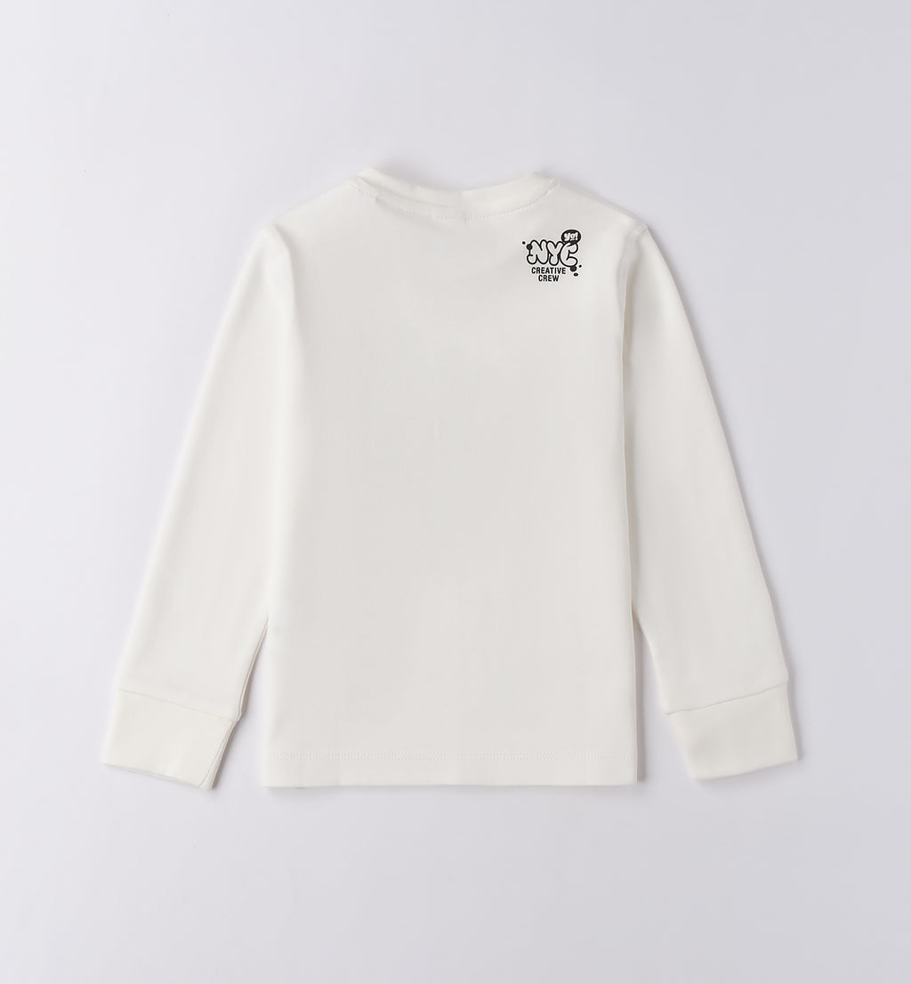 Salopette jeans bambino con maglia