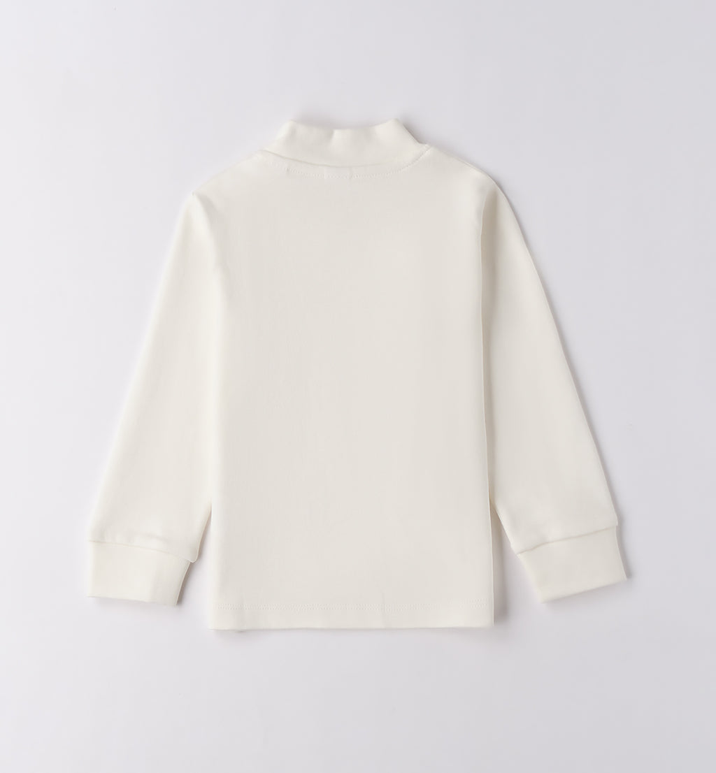 Completo casual chic bambino camicia a quadri blu e beige