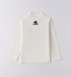 Completo bambino felpa blu e pantaloni cammello