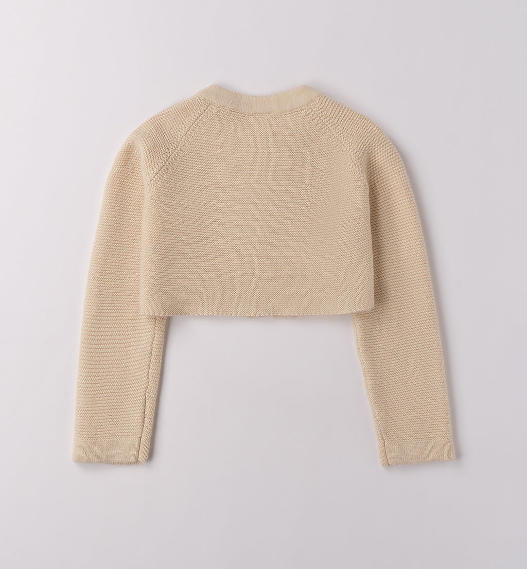 Completo bimba con shorts scozzesi e cardigan