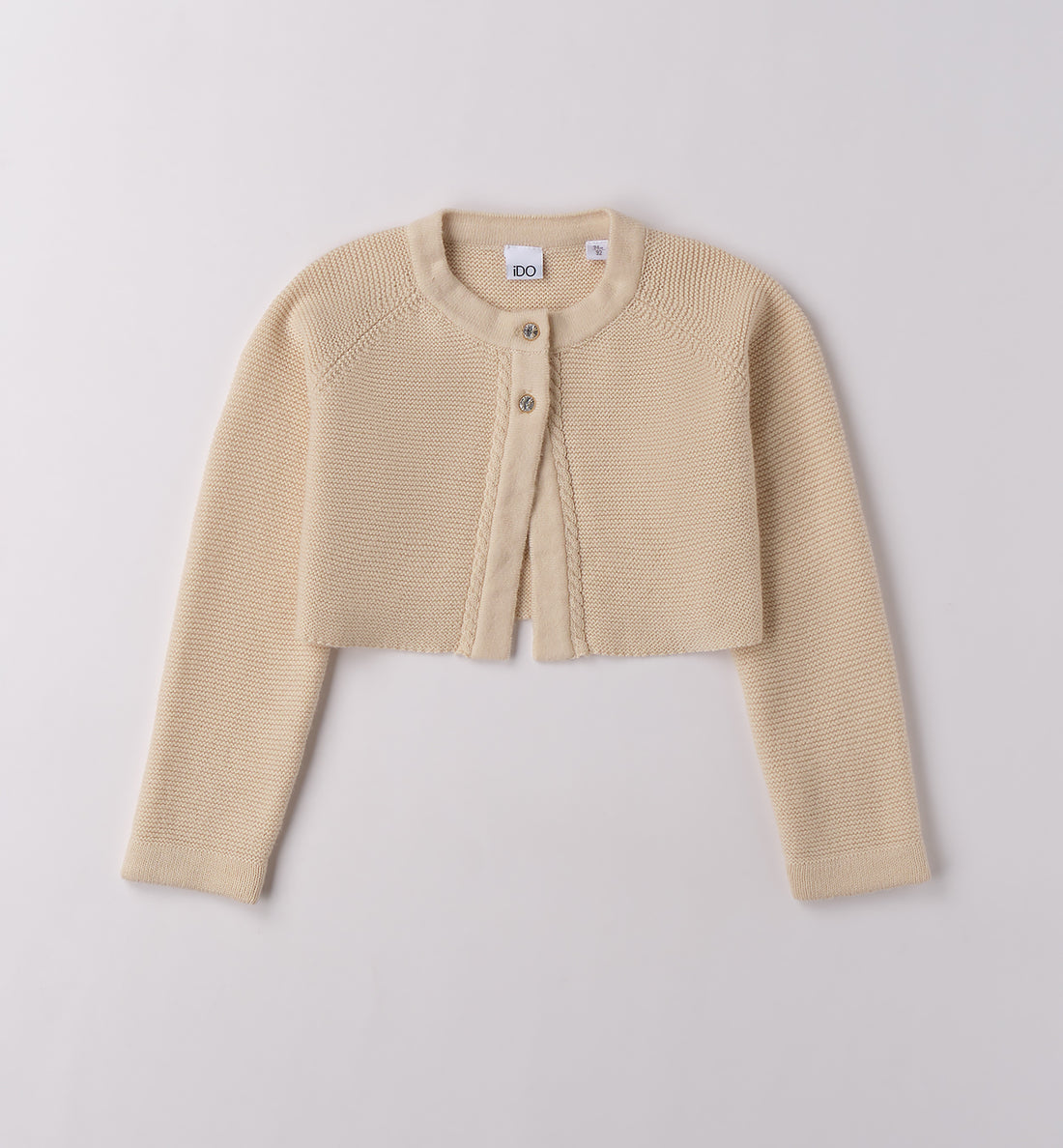 Completo bimba con shorts scozzesi e cardigan