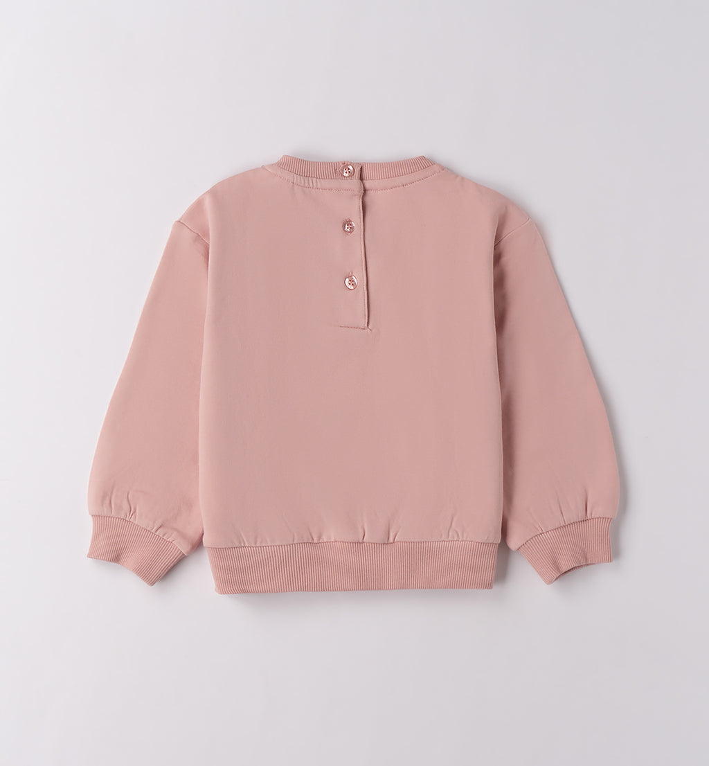Completo bimba rosa con felpa e gonna tulle