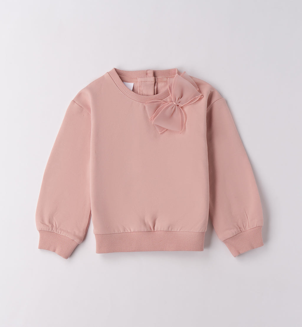 Completo bimba rosa con felpa e gonna tulle