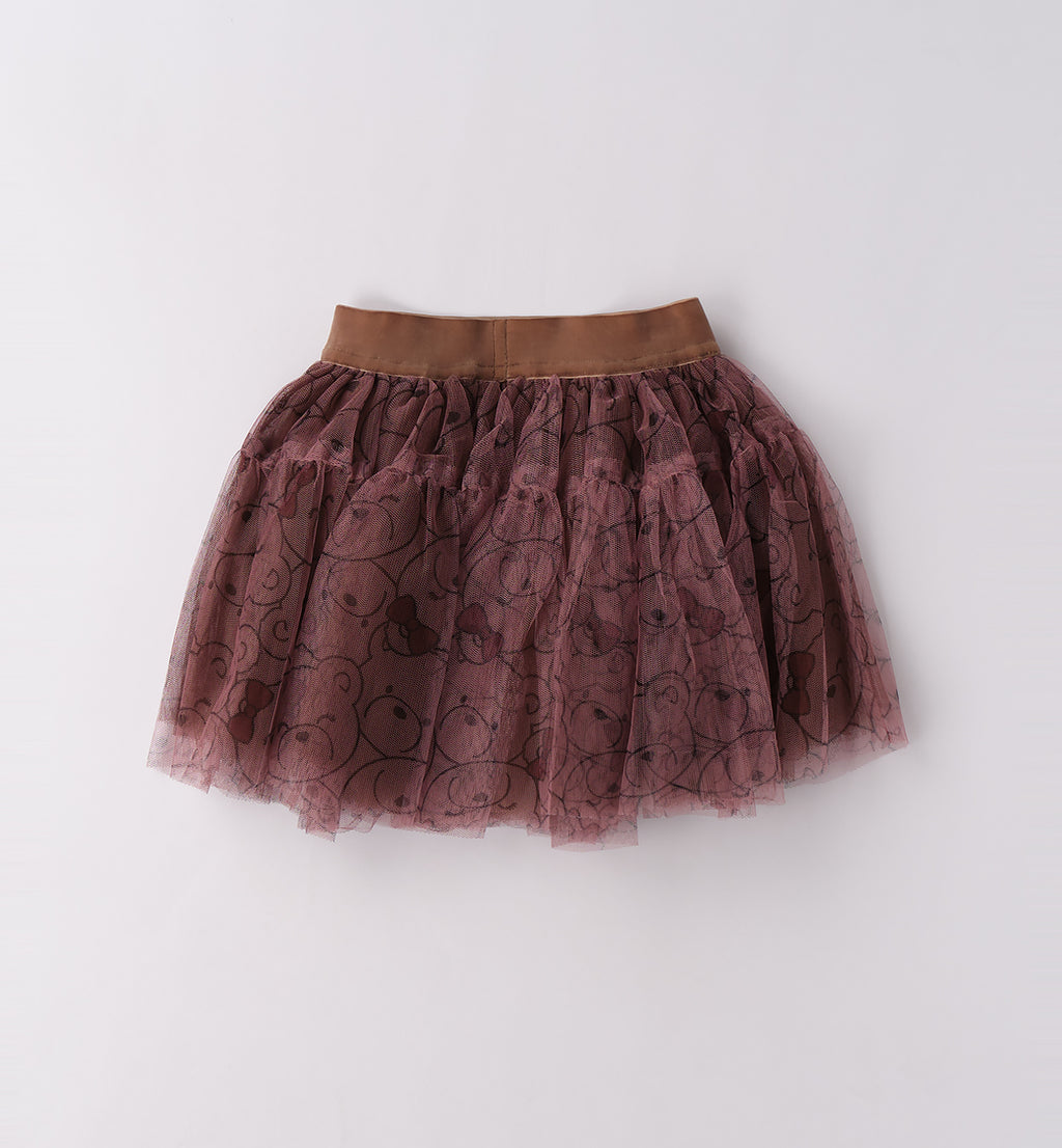Completo bimba rosa con felpa e gonna tulle