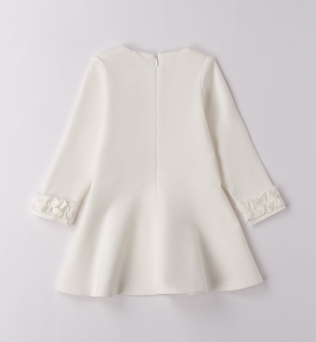 Abito bambina elegante bianco e grigio