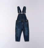 Salopette jeans bambino con maglia