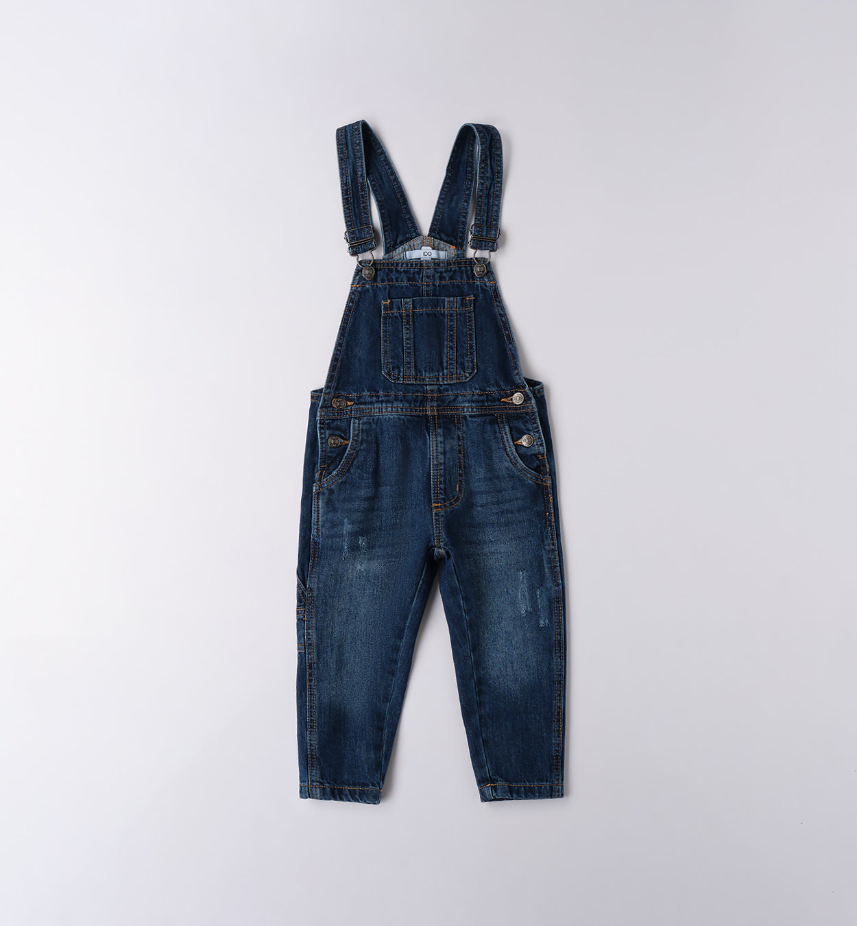 Salopette jeans bambino con maglia