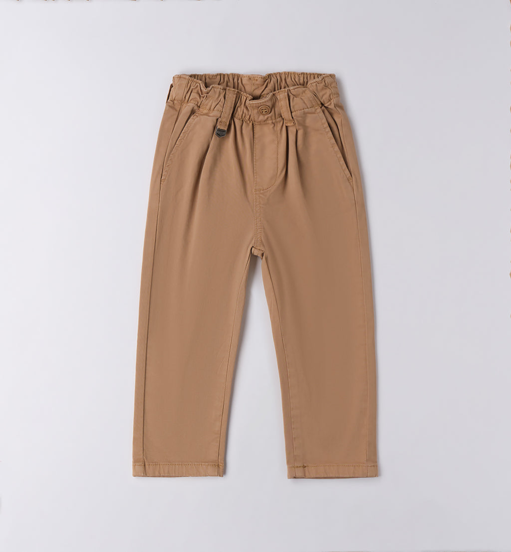 Completo bambino caldo cotone blu e cammello