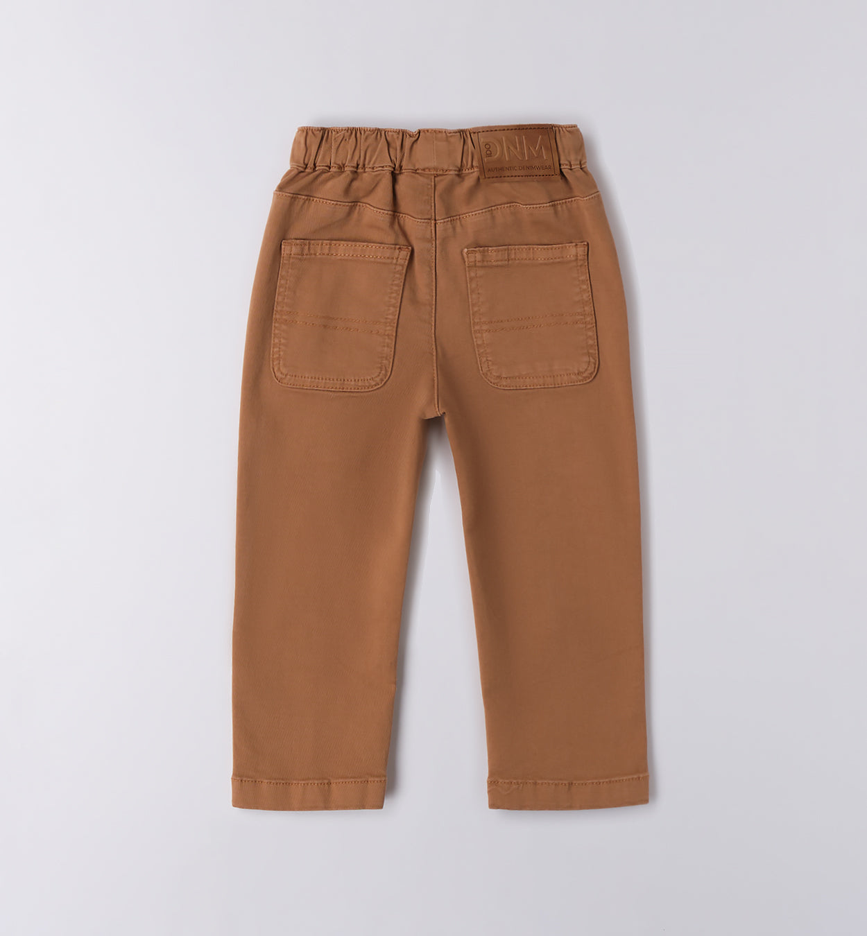 Completo bambino felpa blu e pantaloni cammello