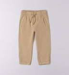 Completo casual chic bambino camicia a quadri blu e beige