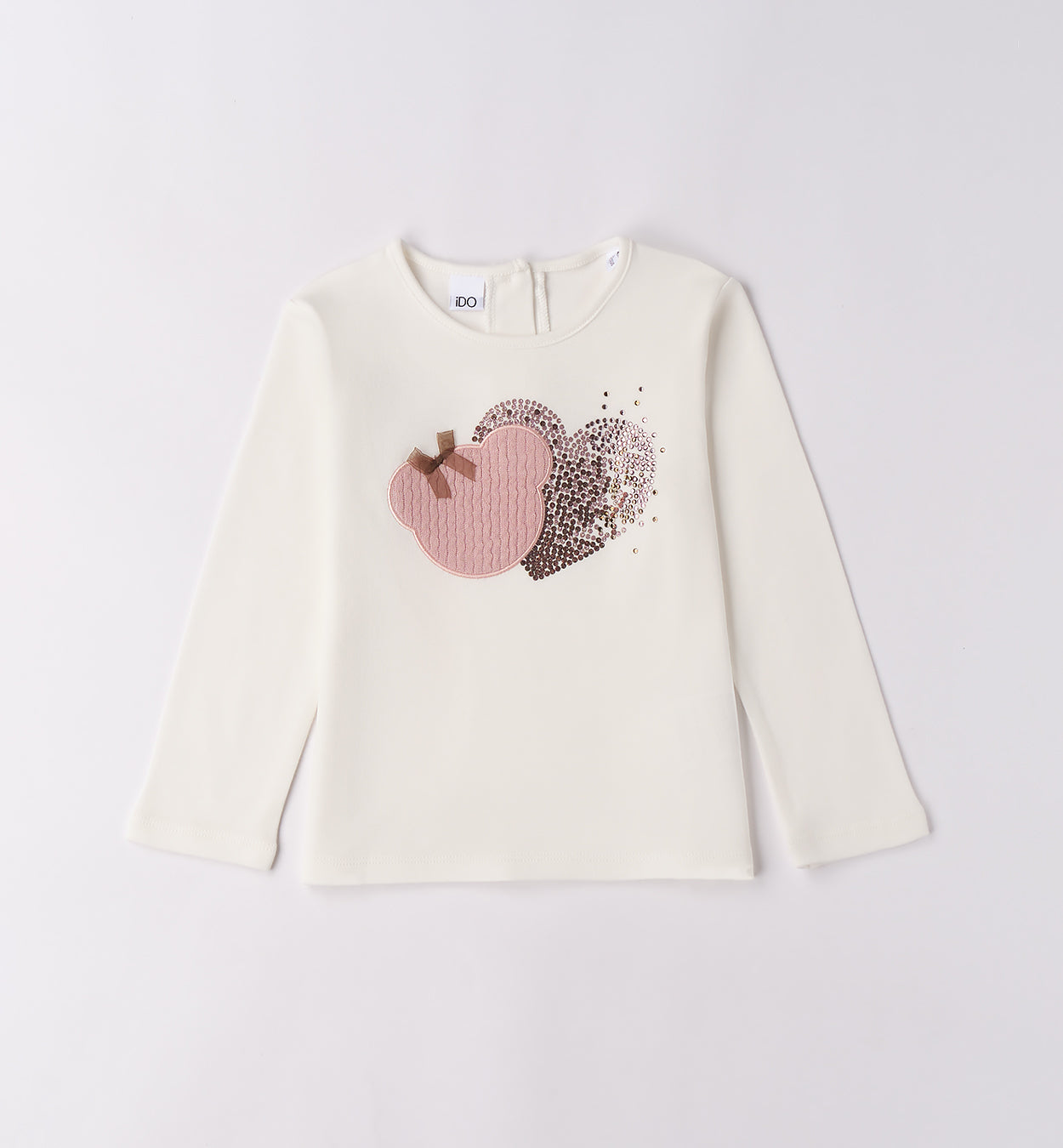 Completo bimba con maglia cuori e pantalone rosa