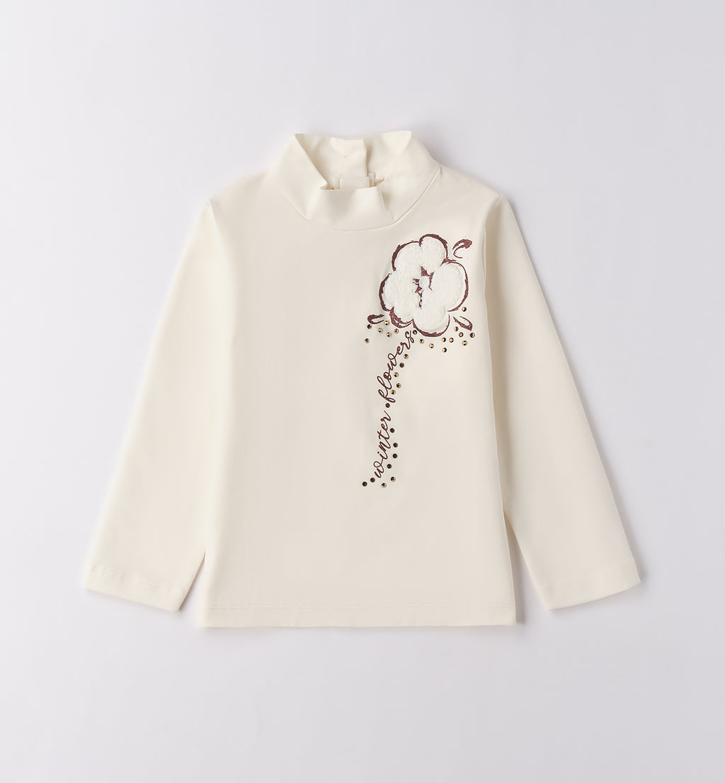 Completo bambina elegante fiori con borsa
