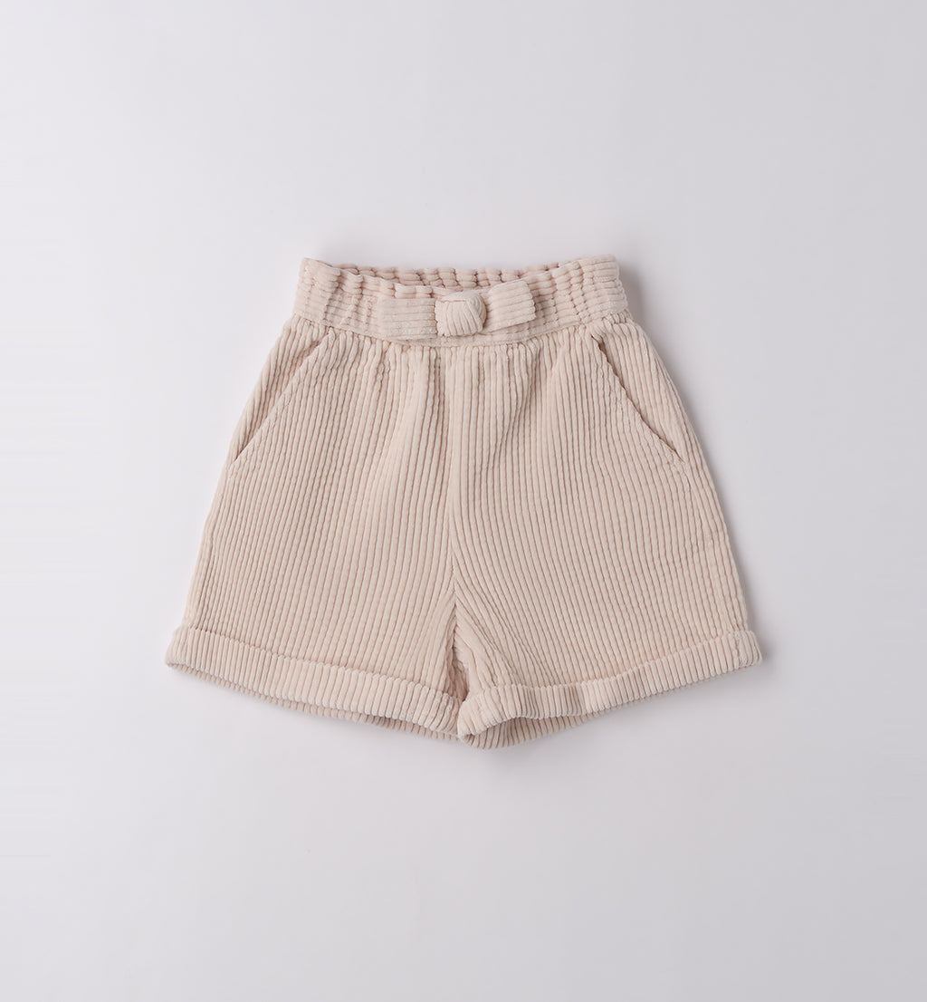 Completo bambina maglione cuori e shorts