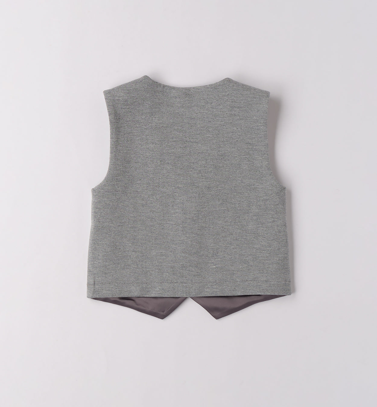 Completo bimba grigio con gilet e pantalone