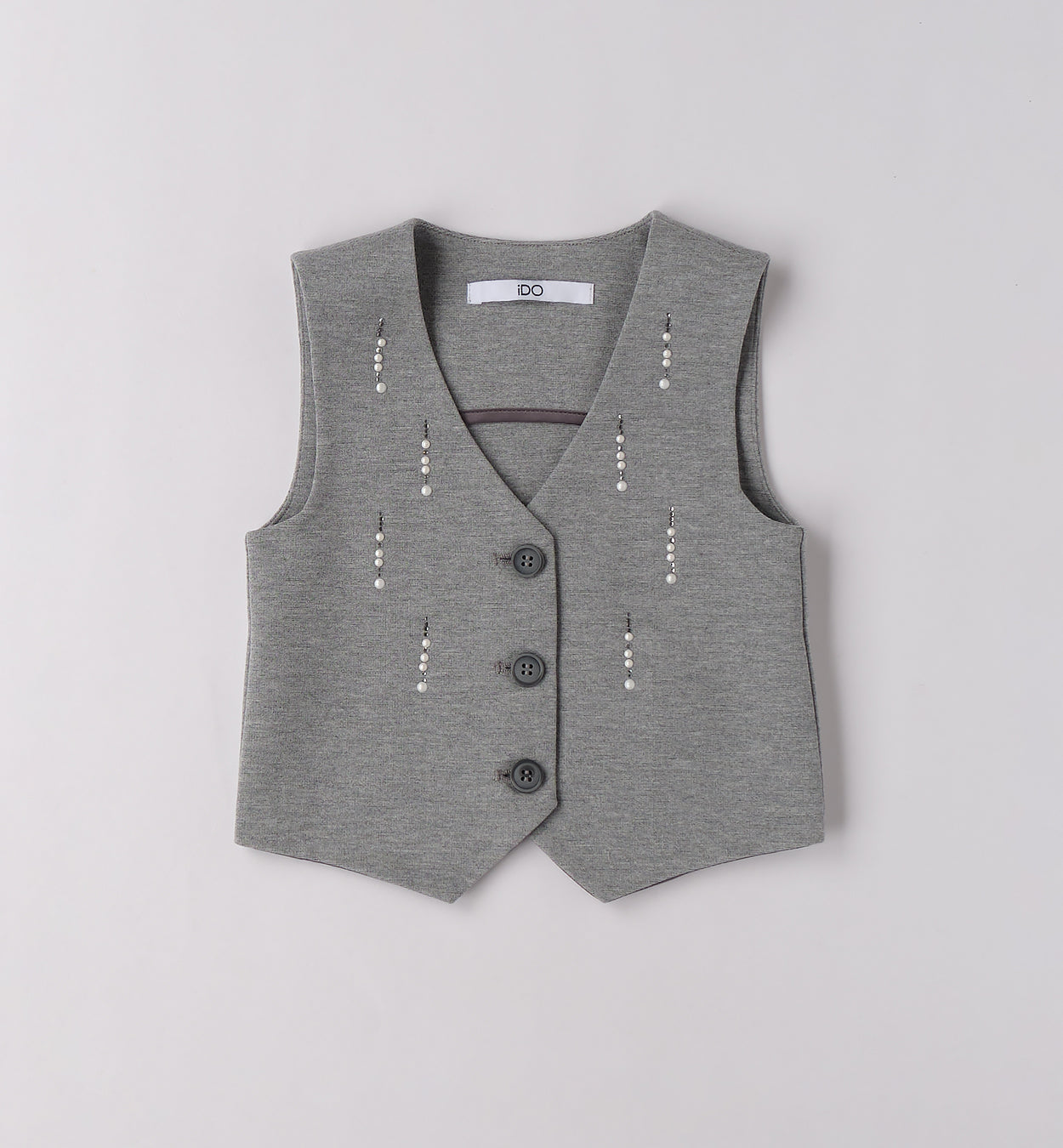 Completo bimba grigio con gilet e pantalone