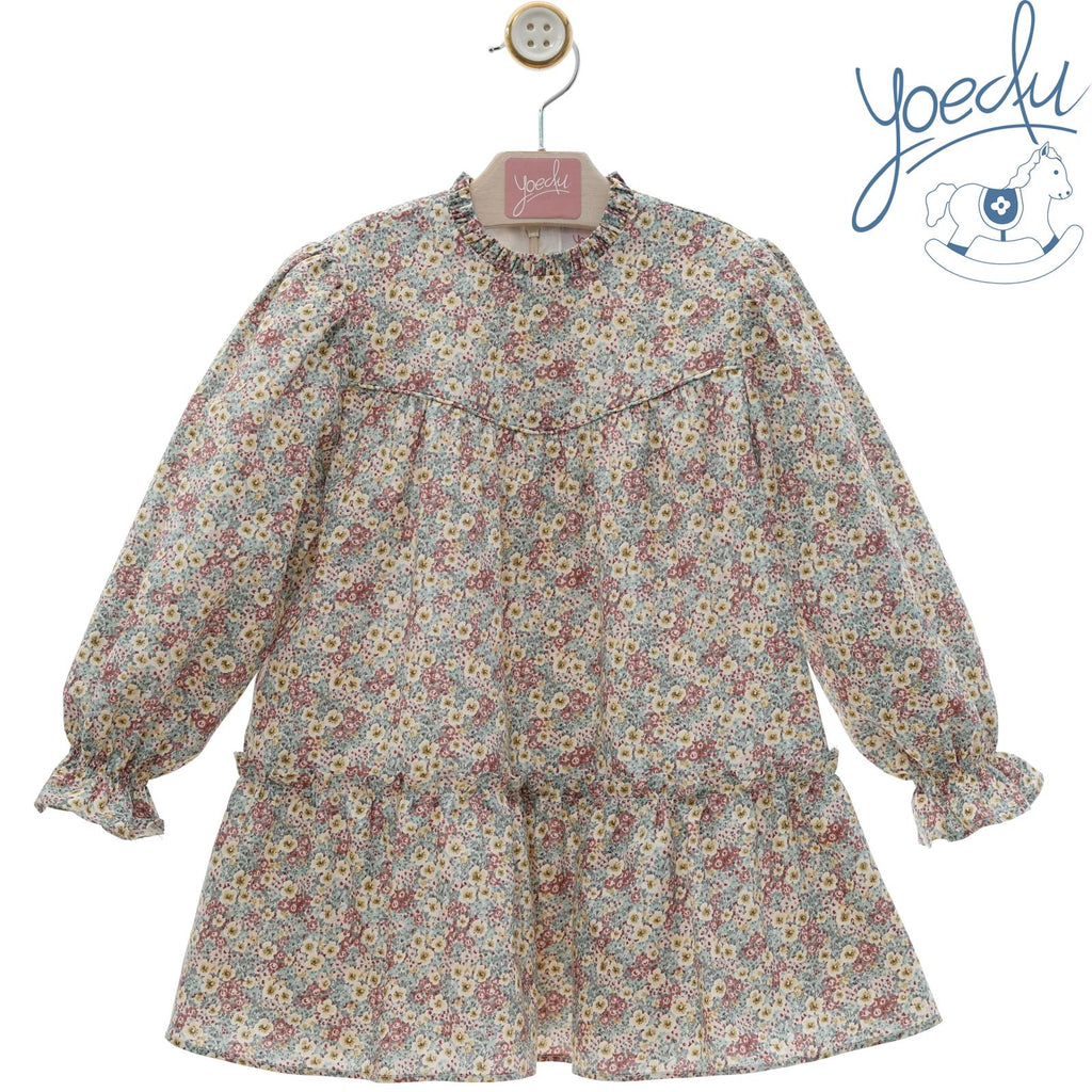 Abitino in cotone floreale dai toni pastello per un look fresco e romantico