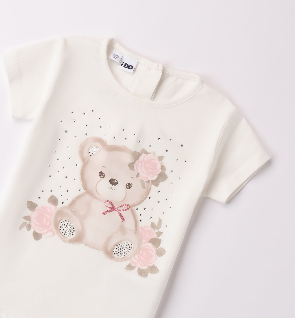 COMPLETO BAMBINA CON ORSETTO E PANTALONE ROSA