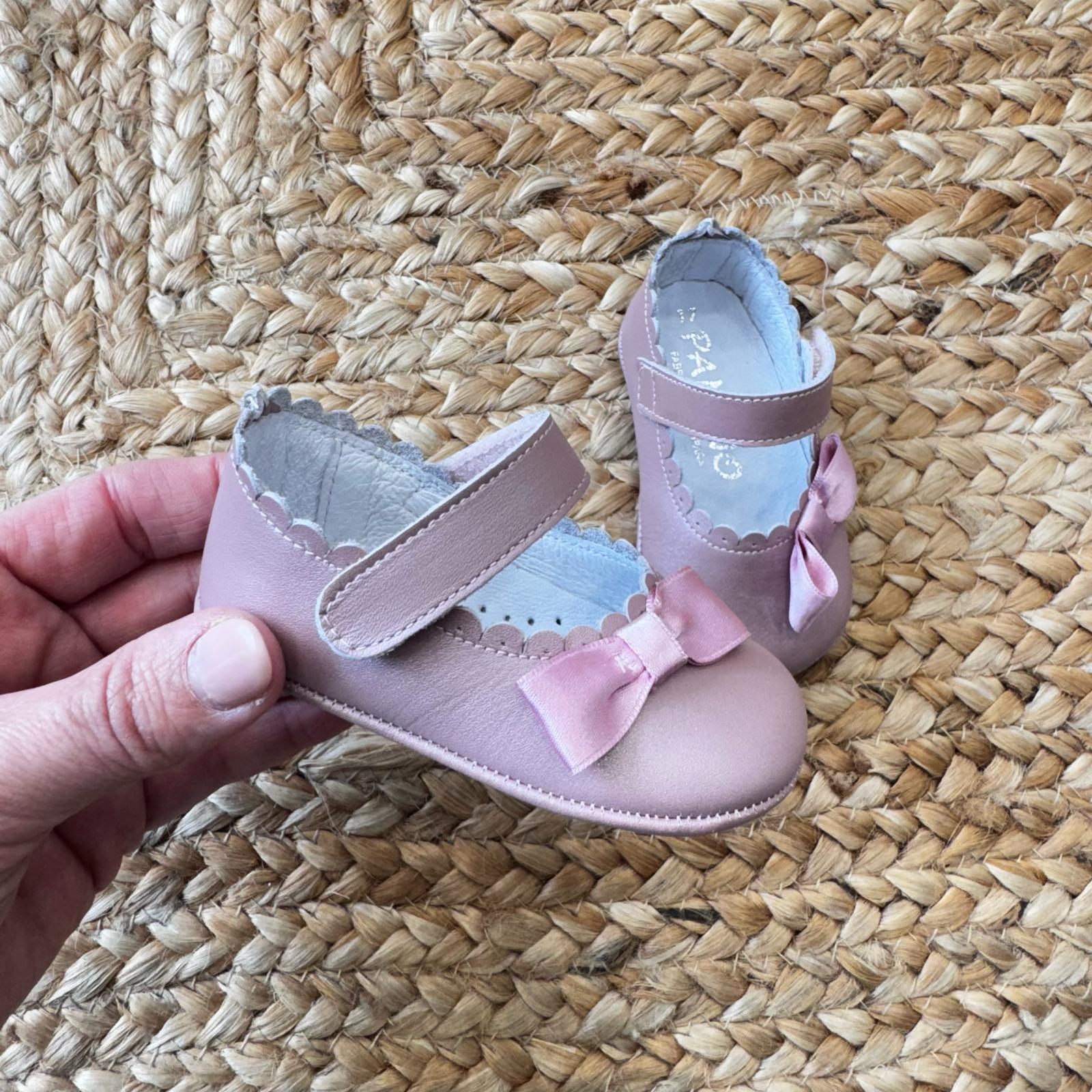 SCARPINE BATTESIMO BIMBA – MARY JANE ROSA CIPRIA CON FIOCCO