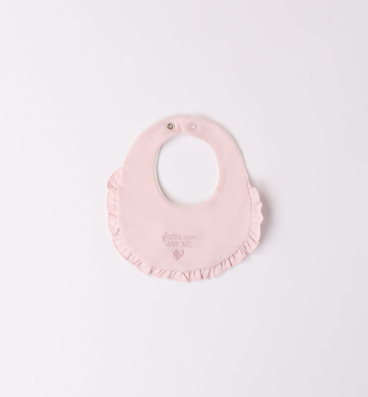 Bavetta rosa volant cotone