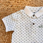 COMPLETO IDO POLO FANTASIA E BERMUDA DENIM SLIM
