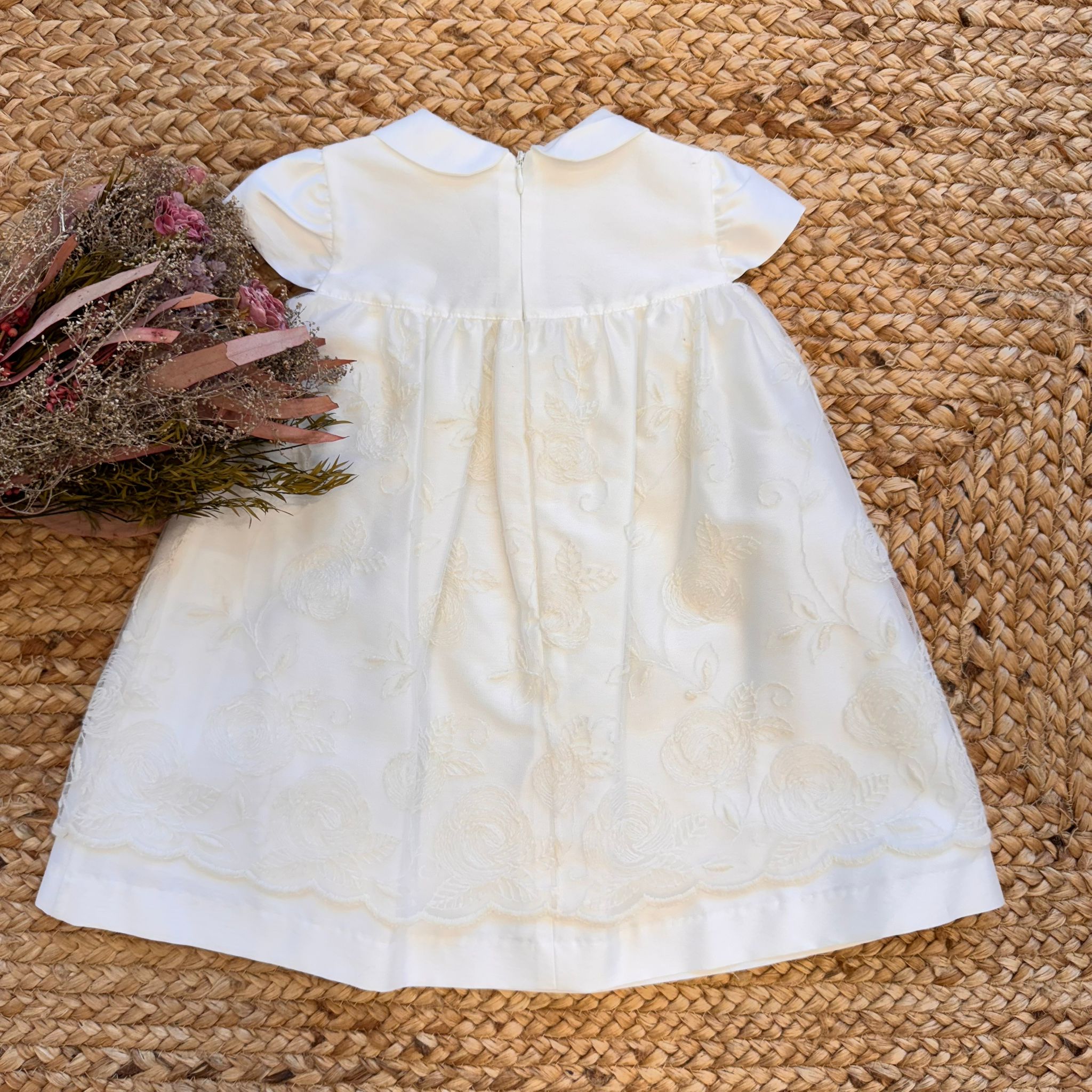 ABITO BIANCO BAMBINA RICAMATO ELEGANTE