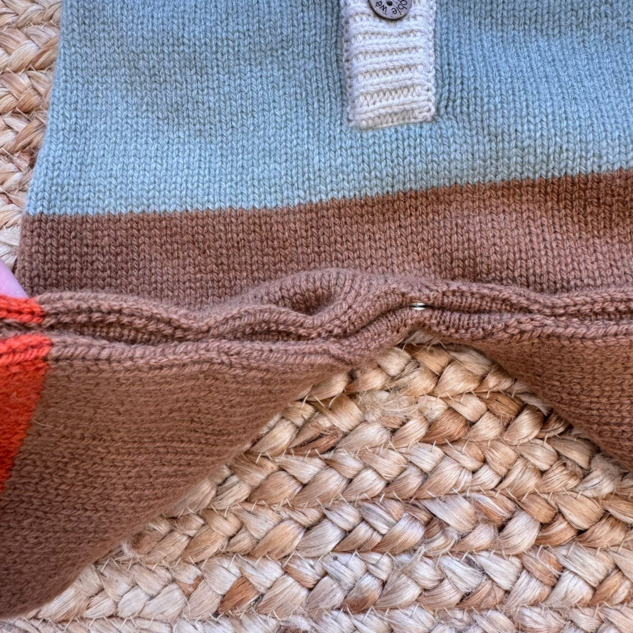TUTINA INVERNO NEONATO A BLOCCHI DI COLORE – MAGLIA CALDA LAVORATA A TRECCE