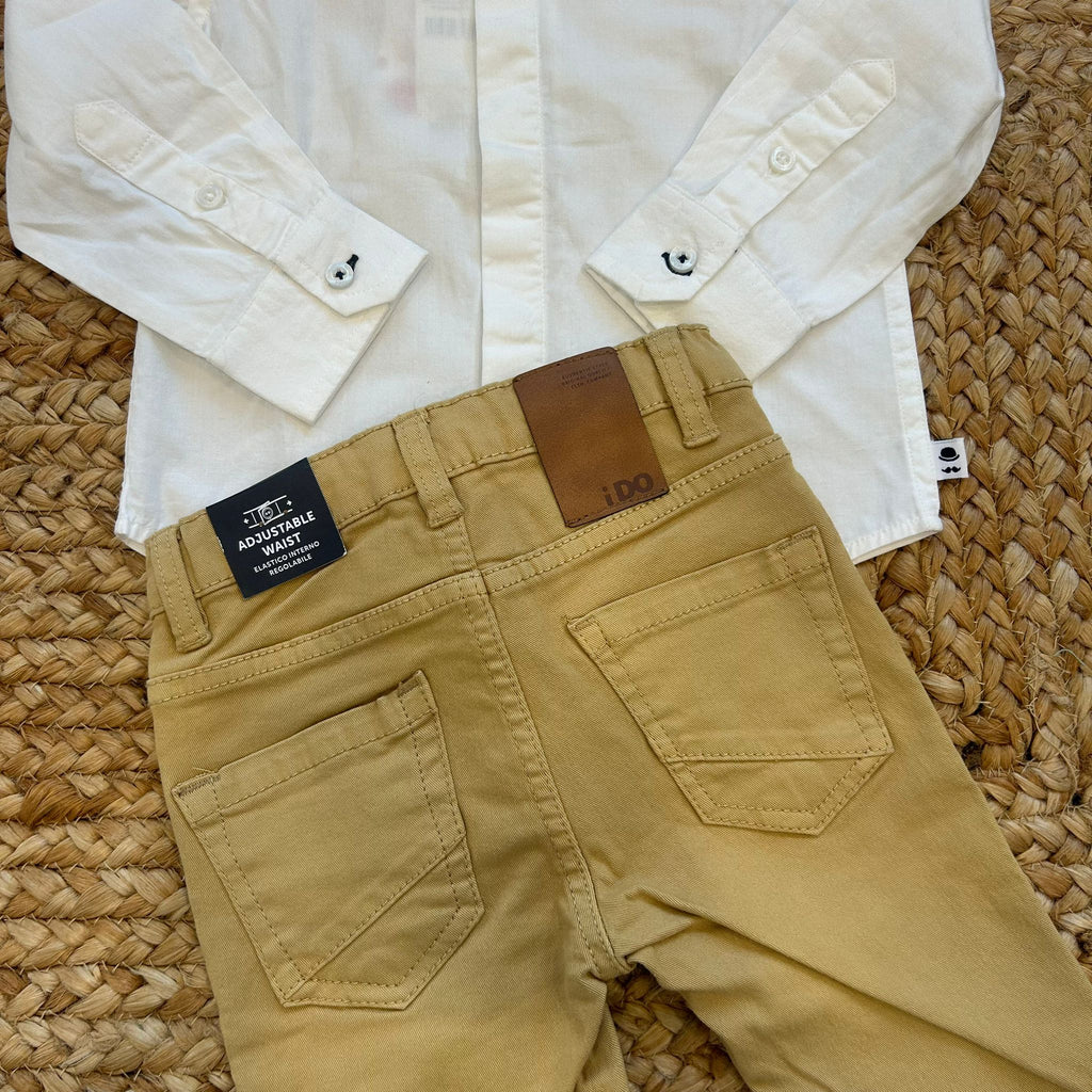 COMPLETO CAMICIA E PANTALONE BEIGE