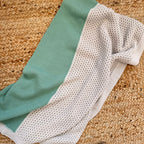 COPERTINA NEONATO VERDE SALVIA E BEIGE/NUOVA COLLEZIONE