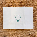LENZUOLO CULLA 100% COTONE CON CUORE RICAMATO/NUOVA COLLEZIONE