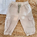 COMPLETO ESTIVO BAMBINO RIGHE E PANTALONE SAFARI