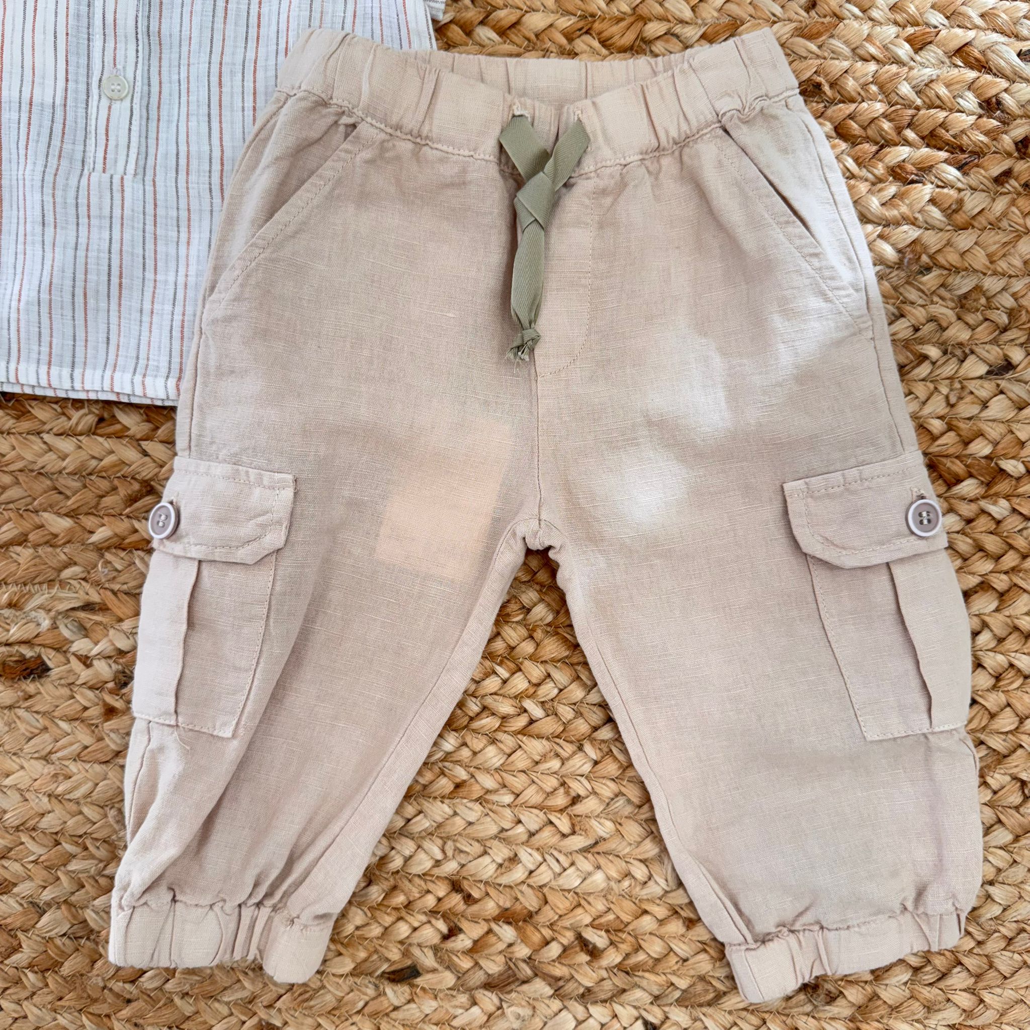 COMPLETO ESTIVO BAMBINO RIGHE E PANTALONE SAFARI