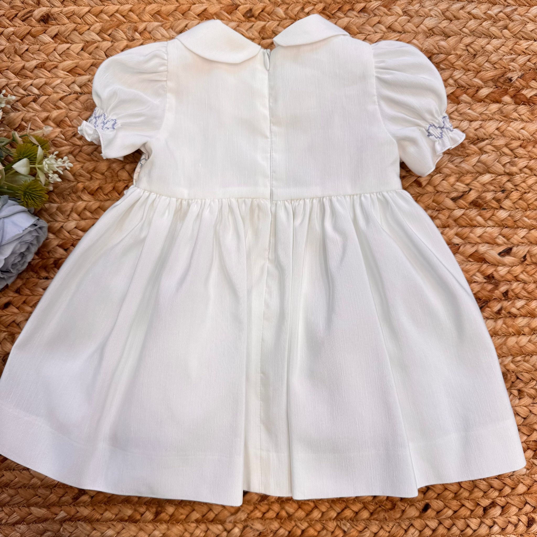 ABITO BATTESIMO BIMBA BIANCO IN SHANTUNG