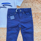 COMPLETO IDO T-SHIRT GRAFICA E PANTALONE SLIM BLU
