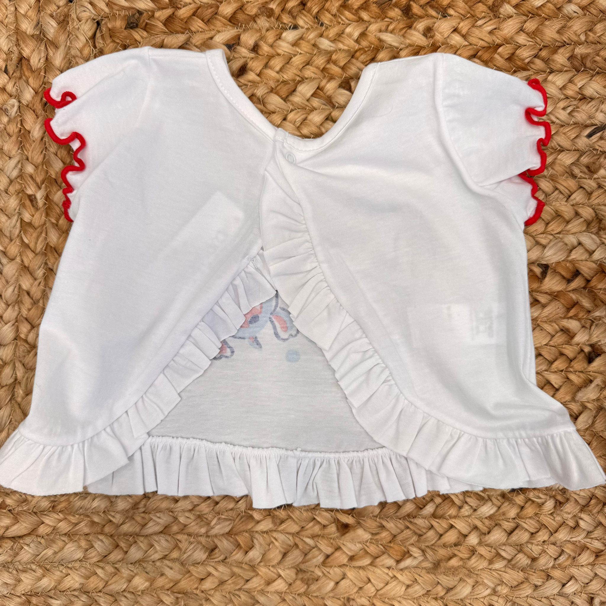 COSTUMINO BIMBA TARTARUGHE BLU E ROSSO CON T-SHIRT MARE
