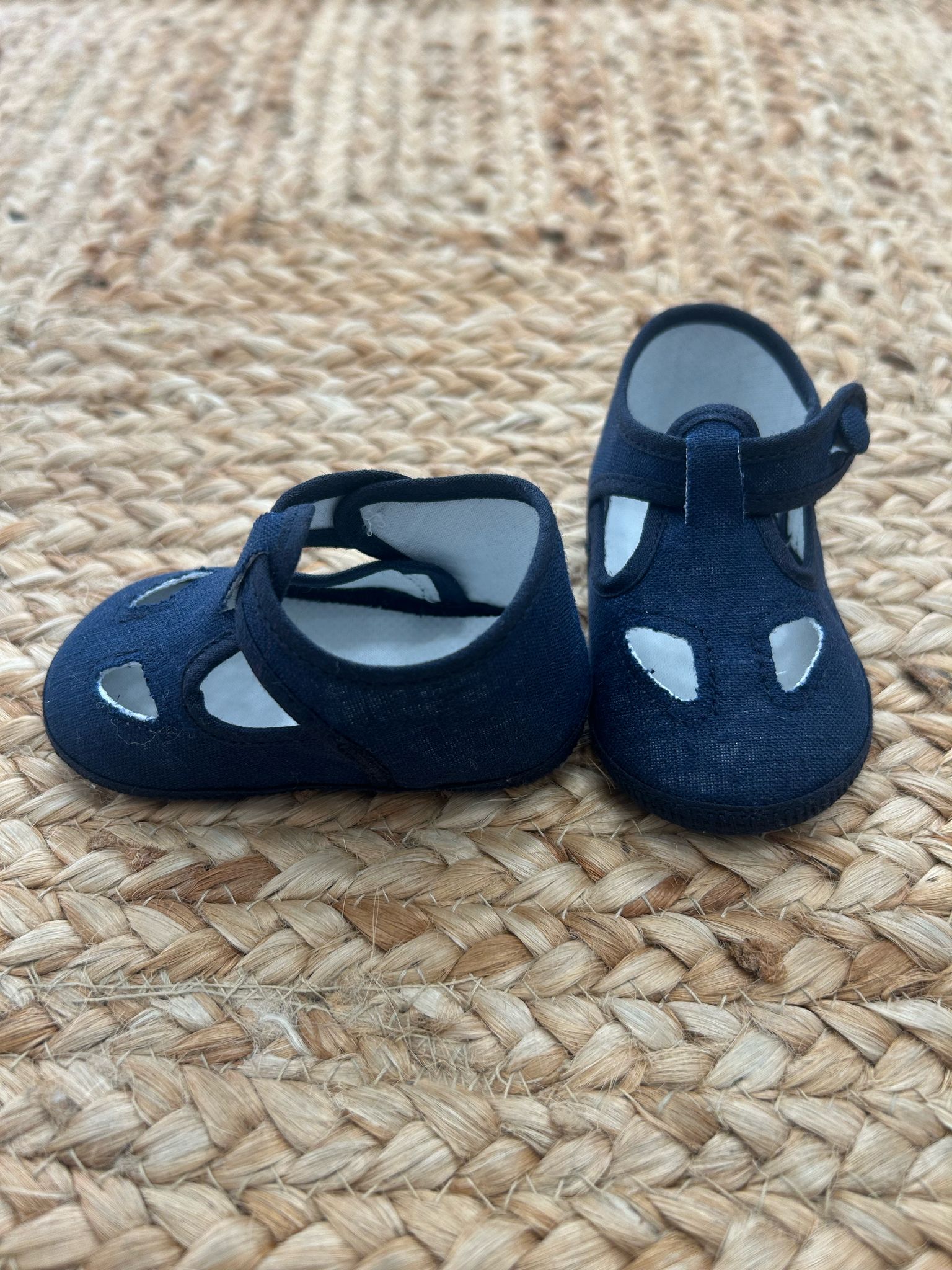 SCARPETTE CULLA BLU TRAFORATE PER BATTESIMO