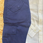 COMPLETO ESTIVO CAMICIA E PANTALONE CARGO BLU